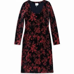 Anthropologie HD In Paris Diedre Velvet Column Midi Dress